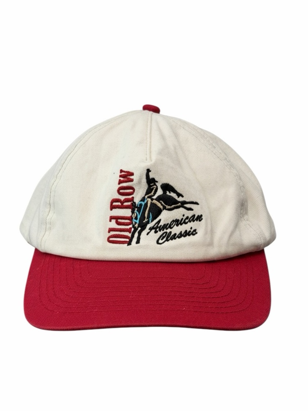 Old Row American Classic Two-Tone Baseball Cap - Cream & Red